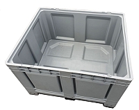 Plastový BIGBOX Champion 1200x1000x790 mm, plné stěny, 3 ližiny