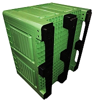 Plastový BIGBOX Champion 1200x1000x790 mm, perforovaný, 3 ližiny